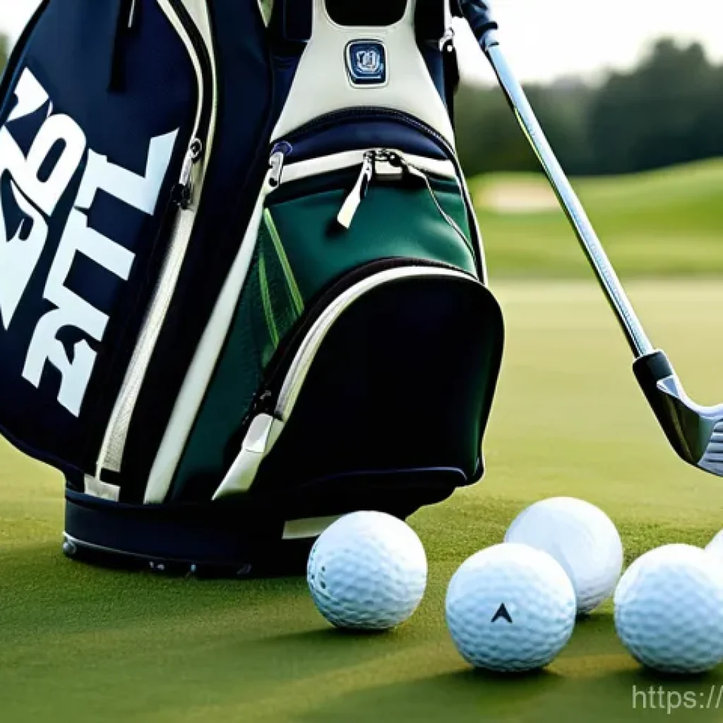골프 라운딩 준비물 체크리스트 - **"The Well-Prepared Golfer's Essential Kit"**
    A highly detailed, realistic close-up of a premiu...